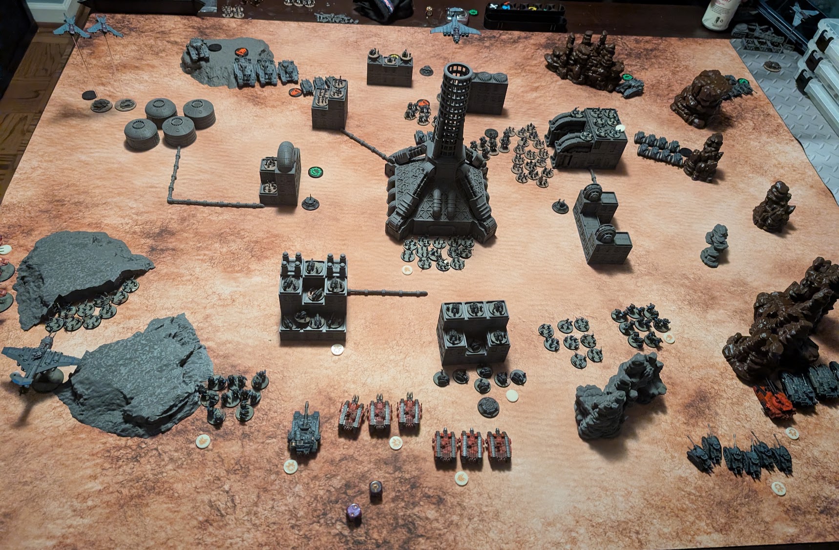 Our initial deployment on my friend's new terrain.